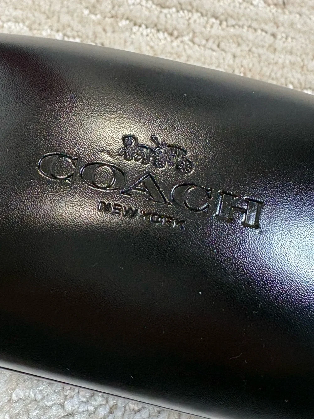 Coach New York Authenic Black Sunglass Hard Case (No Sunglasses) Genuine Holder